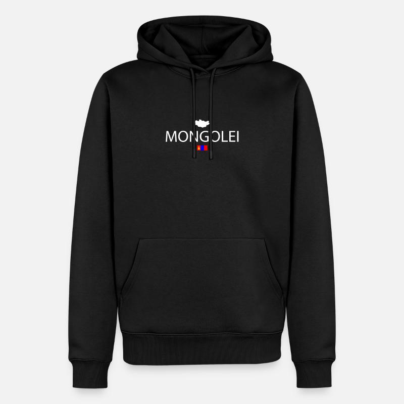 Mongolei Reise - Männer Premium Bio Hoodie - Schwarz