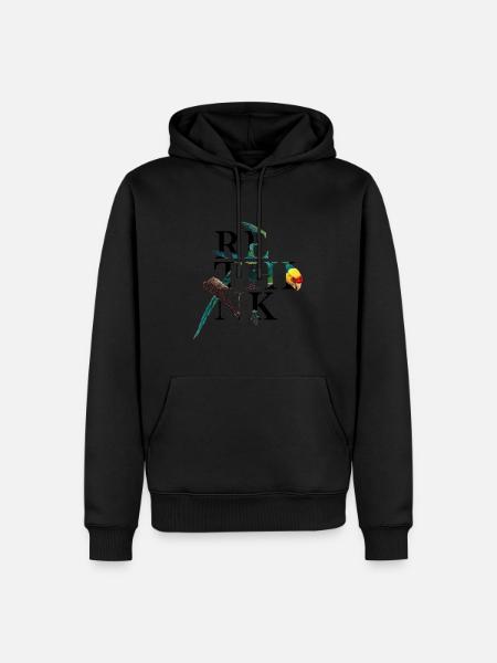 Rethink Parrot - Men’s Premium Organic Hoodie - black