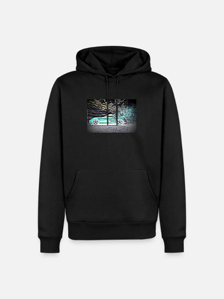 Sportwagen Neon - Männer Premium Bio Hoodie - Schwarz