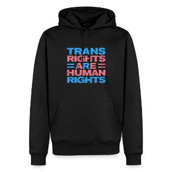 Trans Rights Are Human Rights Gay Rainbow Lgbtq Qu - Männer Premium Bio Hoodie - Schwarz - Vorne - Nico (187cm)