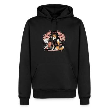 Shiba Inu - Männer Premium Bio Hoodie - Schwarz - Vorne - Nico (187cm)