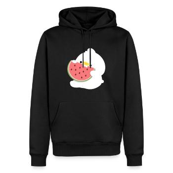 Duck Watermelon - Men’s Premium Organic Hoodie - black - Front - Nico (187cm)
