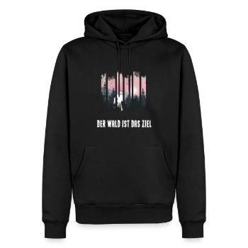 waldbaden naturerlebnis yeti im black forest - Männer Premium Bio Hoodie - Schwarz - Vorne - Nico (187cm)