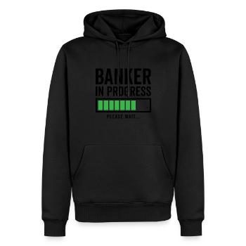 Banker In Progress Please Wait Bookkeeper Finance - Männer Premium Bio Hoodie - Schwarz - Vorne - Nico (187cm)