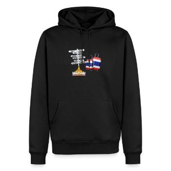 Thailand, a destination to discover" - Men’s Premium Organic Hoodie - black - Front - Nico (187cm)