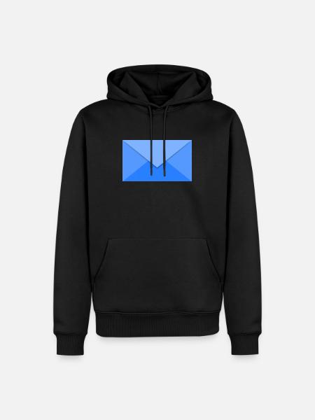 letter - Men’s Premium Organic Hoodie - black