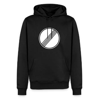 Panneau de signalisation T-shirt Limite de vitesse - Sweat à capuche Premium bio Homme - noir - Devant - Nico (187cm)