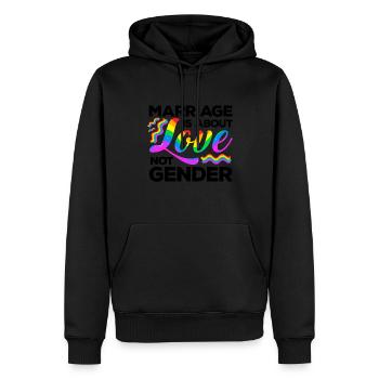 Marriage Is About Love Not Gender Lgbtq Diversity - Männer Premium Bio Hoodie - Schwarz - Vorne - Nico (187cm)