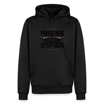 Paragliding Unlocks My Superpowers Paraglider Para - Männer Premium Bio Hoodie - Schwarz - Vorne - Nico (187cm)