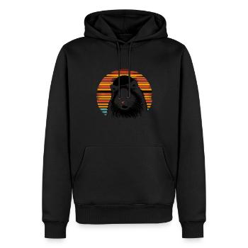 Retro Sunset Ragdoll Katze Ragdolls Liebhaber Besitzer Katzen - Männer Premium Bio Hoodie - Schwarz - Vorne - Nico (187cm)