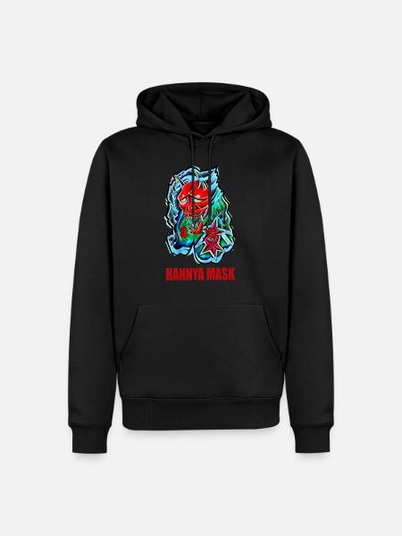 Hannya Mask - Men’s Premium Organic Hoodie - black
