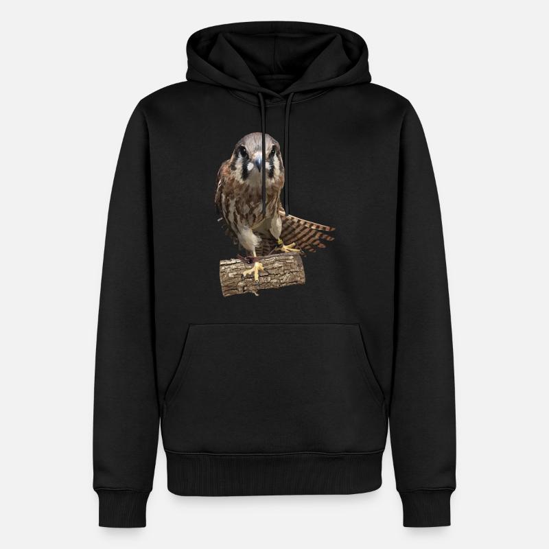 Turmfalke - Männer Premium Bio Hoodie - Schwarz
