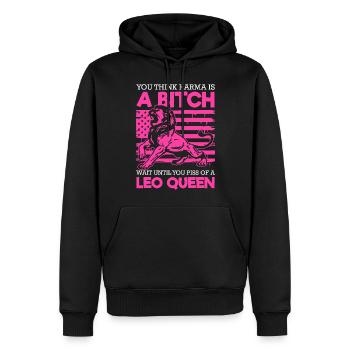 Superstition des étoiles des signes du zodiaque - Sweat à capuche Premium bio Homme - noir - Devant - Nico (187cm)
