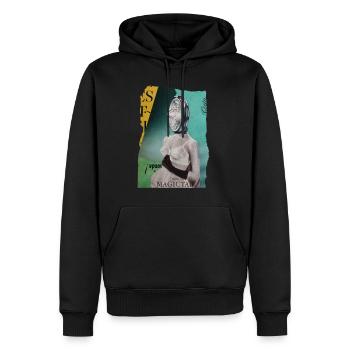 Magic Tab - Männer Premium Bio Hoodie - Schwarz - Vorne - Nico (187cm)