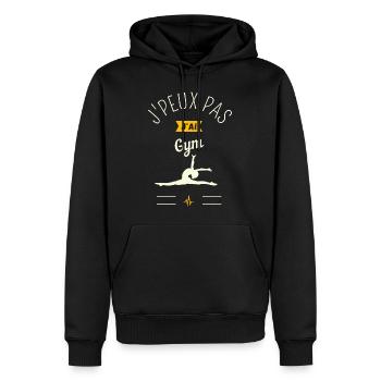 J'Peux Pas J'AI Gym - Sweat à capuche Premium bio Homme - noir - Devant - Nico (187cm)