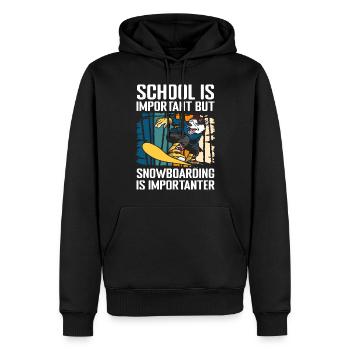 Snowboarder Hobby Snow Berg - Männer Premium Bio Hoodie - Schwarz - Vorne - Nico (187cm)