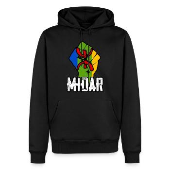 Stadt Midar Ait Touzine - Männer Premium Bio Hoodie - Schwarz - Vorne - Nico (187cm)