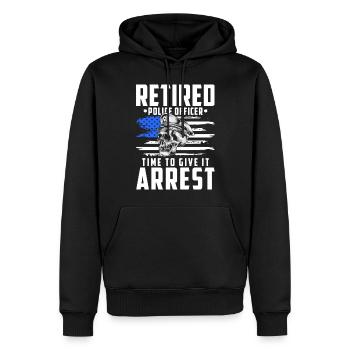 Polizei Sirene Inspektor - Männer Premium Bio Hoodie - Schwarz - Vorne - Nico (187cm)