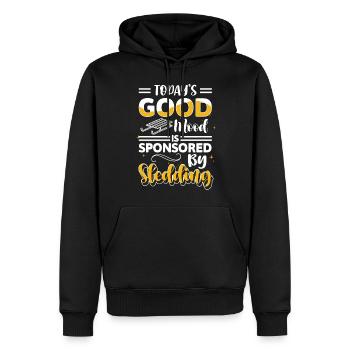 Winter Schlittenfahren Schlittenfahrer Rutschen - Männer Premium Bio Hoodie - Schwarz - Vorne - Nico (187cm)