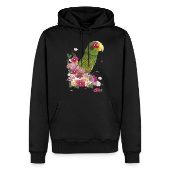 Der Yucatecan-Papagei - Männer Premium Bio Hoodie - Schwarz - Vorne - Nico (187cm)