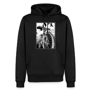 Loisirs, Vélo, VTT, VTT - Sweat à capuche Premium bio Homme - noir - Devant - Nico (187cm)