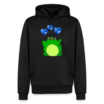 Frog Autism Puzzle Heart - Sweat à capuche Premium bio Homme - noir - Devant - Nico (187cm)