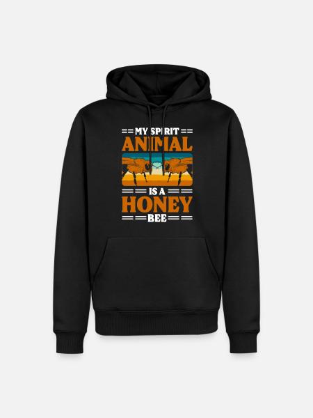 Honey Bees Animal Welfare - Men’s Premium Organic Hoodie - black