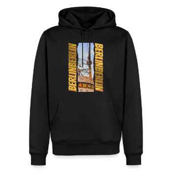 Berlin Fernsehturm Skyline Gold Deutschland - Männer Premium Bio Hoodie - Schwarz - Vorne - Nico (187cm)