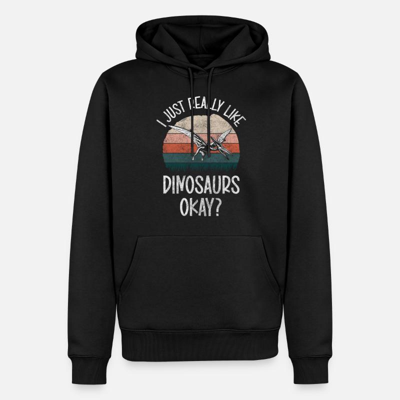 Musée d’archéologie Dino T-Rex - Sweat à capuche Premium bio Homme - noir