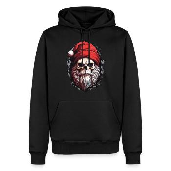 Santa's Xmas Skull Wonder - Men’s Premium Organic Hoodie - black - Front - Nico (187cm)