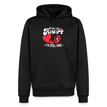 Healthy Heartbeat February Heart Awareness - Men’s Premium Organic Hoodie - black - Front - Nico (187cm)