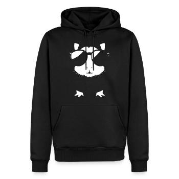 Cochon d’Inde drôle avec des lunettes de soleil Cochons d’Inde - Sweat à capuche Premium bio Homme - noir - Devant - Nico (187cm)