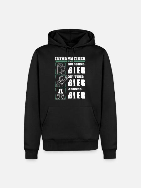 Mon quotidien d’informaticien - Sweat à capuche Premium bio Homme - noir