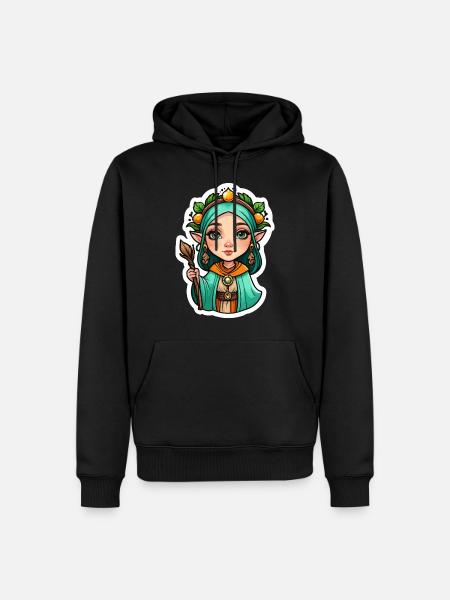 Druid Druid Fantasy Illustration - Men’s Premium Organic Hoodie - black