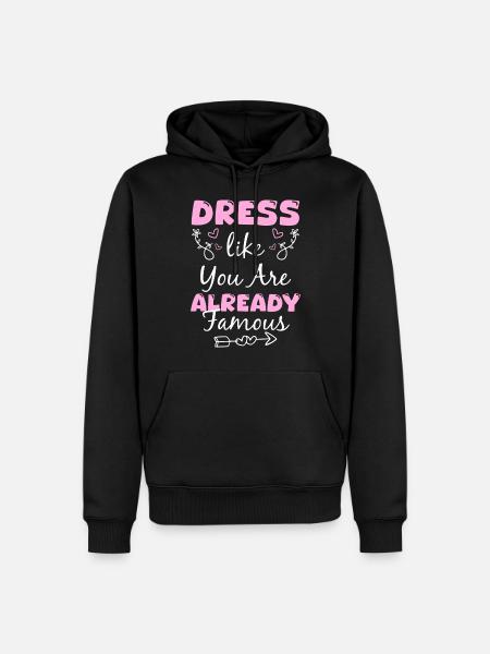 Mode Style Kleidung - Männer Premium Bio Hoodie - Schwarz