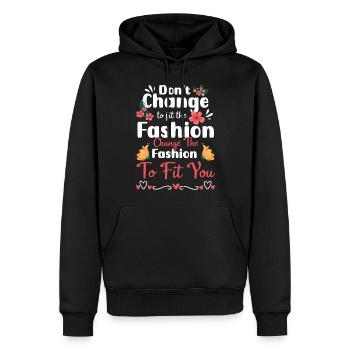 Mode Individuel Fashion Queen Trendsetter - Sweat à capuche Premium bio Homme - noir - Devant - Nico (187cm)