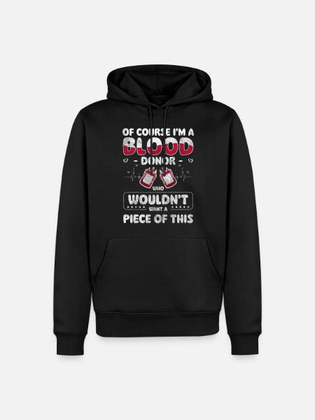 Blutspender Helfen Miteinander Danke - Männer Premium Bio Hoodie - Schwarz