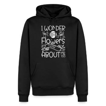 Bouquet Amour Bouquet Couple - Sweat à capuche Premium bio Homme - noir - Devant - Nico (187cm)