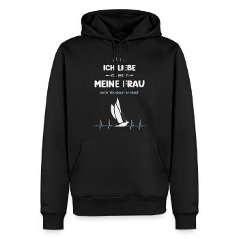 Lustiger Windsurfer Spruch - Männer Premium Bio Hoodie - Schwarz - Vorne - Nico (187cm)