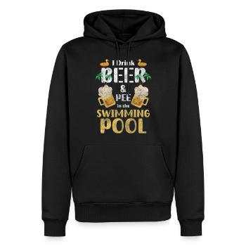 Schwimmen Wassersport Kraft Schwimmsport - Männer Premium Bio Hoodie - Schwarz - Vorne - Nico (187cm)