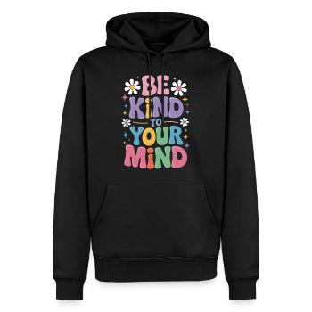 Psychische Gesundheit Mental Health - Männer Premium Bio Hoodie - Schwarz - Vorne - Nico (187cm)