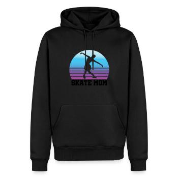 Skate Mom Graphic Ice Skating Figure Skater Ice Sk - Männer Premium Bio Hoodie - Schwarz - Vorne - Nico (187cm)