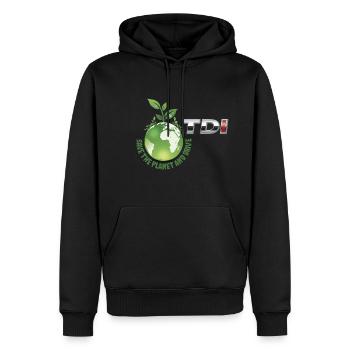 Save the planet an drive TDI (Pro Diesel) - Männer Premium Bio Hoodie - Schwarz - Vorne - Nico (187cm)