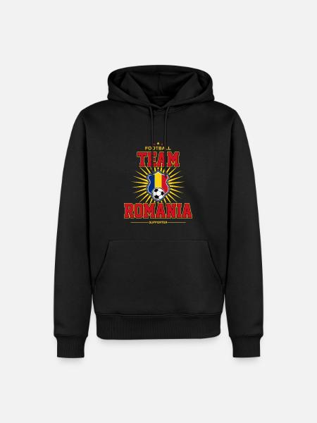 Romania - Männer Premium Bio Hoodie - Schwarz