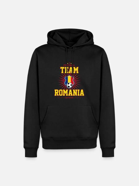 Romania - Männer Premium Bio Hoodie - Schwarz