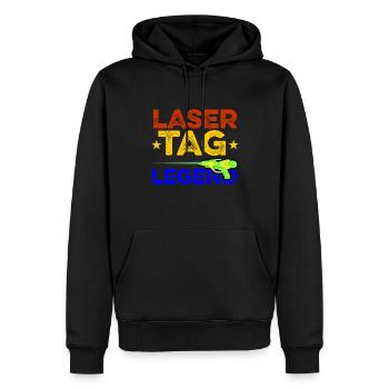 Most Valuable Lasertag Legend Lasergame Lasertag P - Männer Premium Bio Hoodie - Schwarz - Vorne - Nico (187cm)