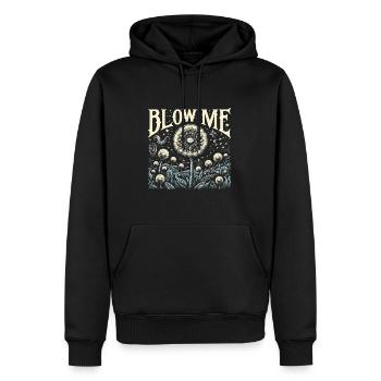 Pissenlit - Cadeau amusant pour les amoureux de la nature - Sweat à capuche Premium bio Homme - noir - Devant - Nico (187cm)