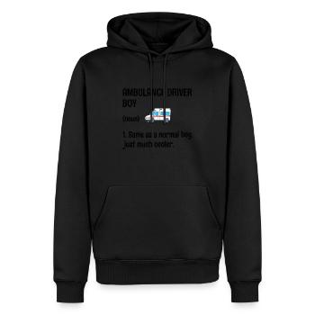 Krankenwagenfahrer Junge Wie ein normaler Junge EMS Para - Männer Premium Bio Hoodie - Schwarz - Vorne - Nico (187cm)