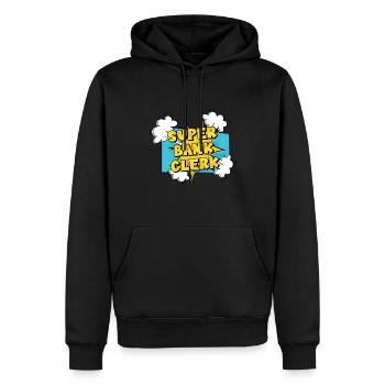 Retro Graphic Bank Clerk Bookkeeper Bank Employee - Männer Premium Bio Hoodie - Schwarz - Vorne - Nico (187cm)