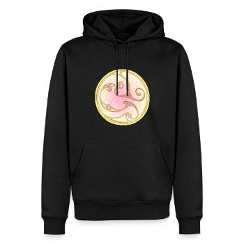 Tourbillon de lumière du soleil - Sweat à capuche Premium bio Homme - noir - Devant - Nico (187cm)